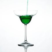 green drink pouring to glass